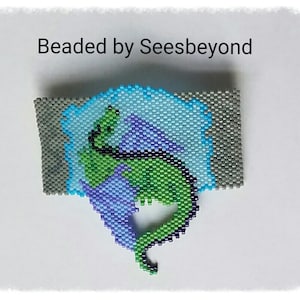 Mythical Dragon Hand Beaded Barrette