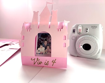 Prinzessinnenschloss Fotorahmen: Instax Mini Party Favor (Geburtstag)