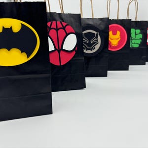 Superhero Favor Bags - Custom Birthday Party Gift Bags