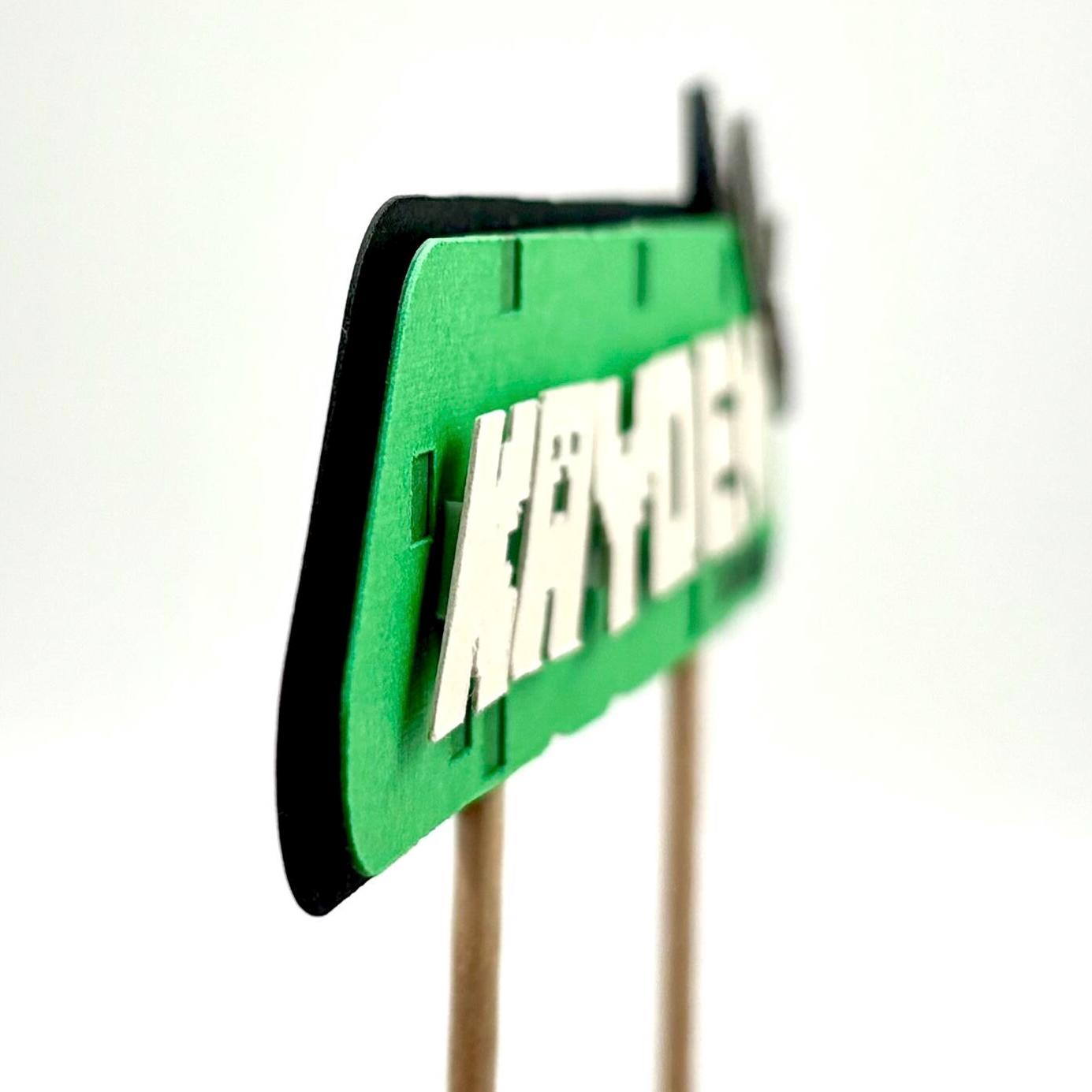 Custom Minecraft Birthday Cake Topper