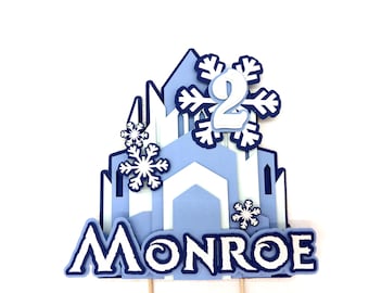 Personalized Frozen Birthday Cake Topper : Queen Elsa Party Centerpiece