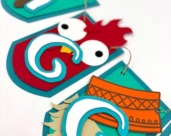 Banner de fiesta de cumpleaños de Moana: Letrero de cumpleaños con nombre personalizado