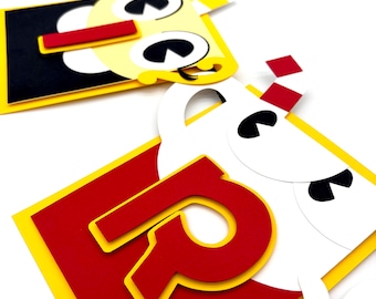 Individuell gestaltetes Cuphead-Geburtstagsbanner – Gamer-Party-Dekoration für Kinder