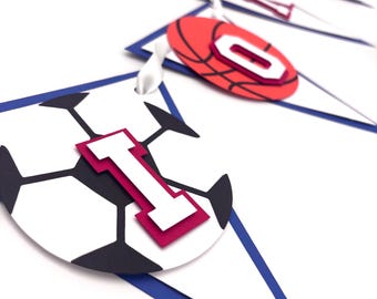 Born Two Ball Geburtstagsbanner / Sportparty Schild