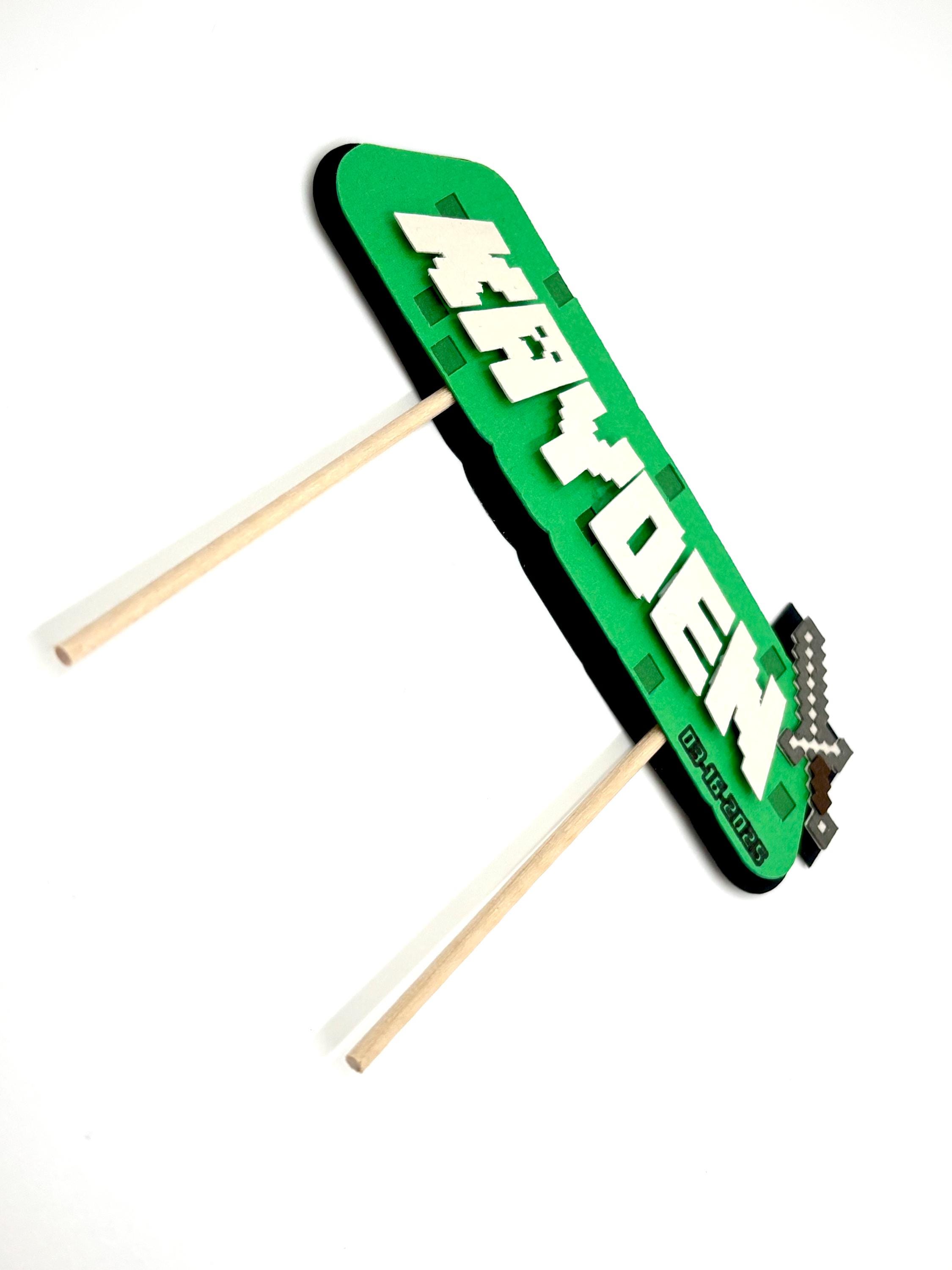 Custom Minecraft Birthday Cake Topper