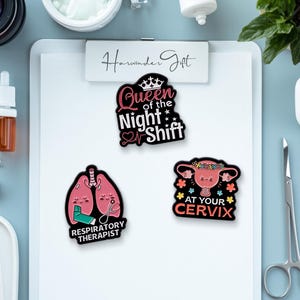 Uterus Lungs Doctor Nurse Enamel Pin / Medical Science Pin Badge / Nursing Pin / Medical Care Pin / Cute Enamel Pin Set / Gift for Her Him