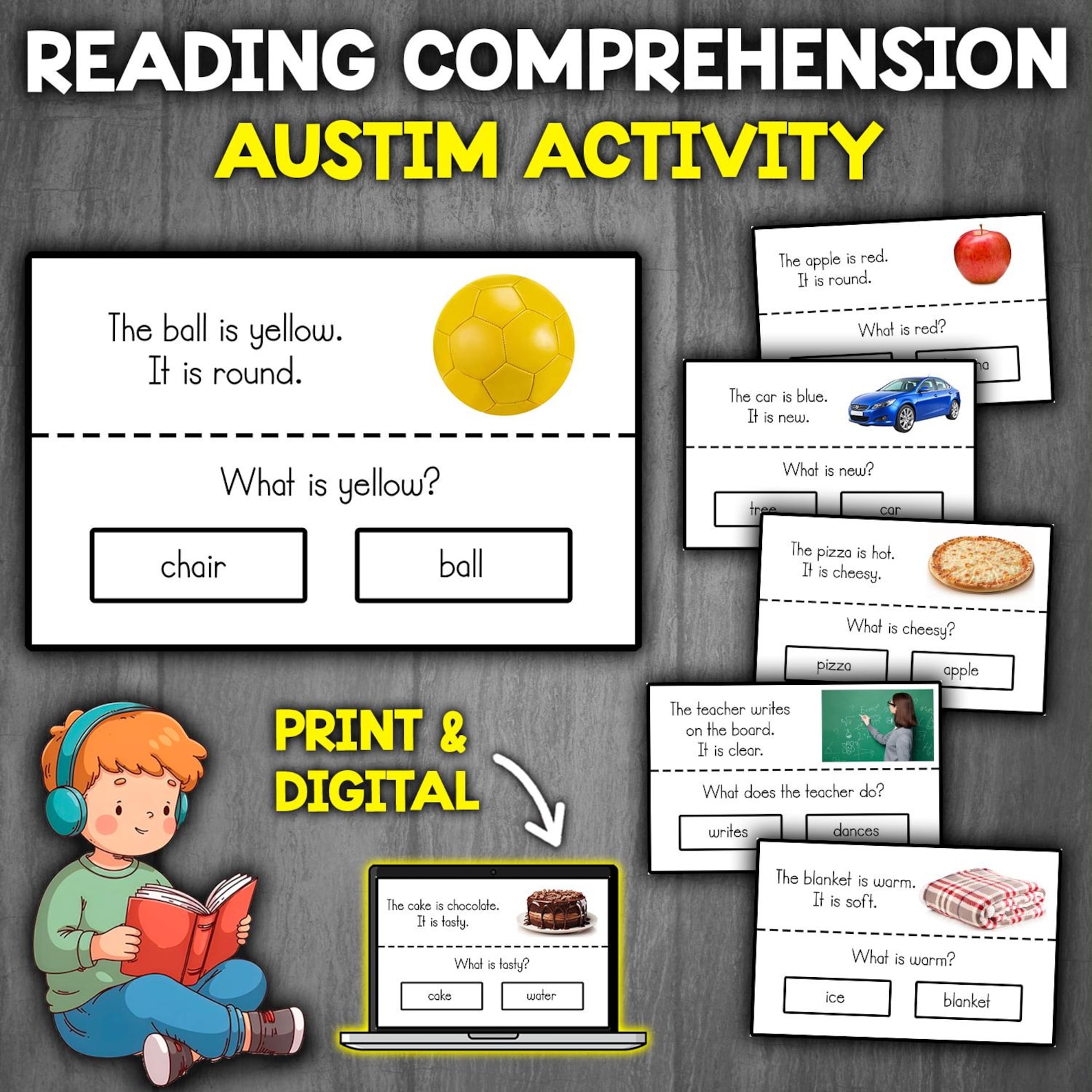 Autism Reading Comprehension Worksheets | Special Education Speech ...