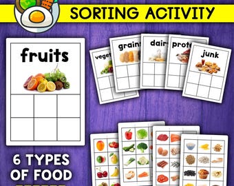 Food Sorting Activity | Sort by Food | Food Groups Activity for Special Education and Speech Therapy