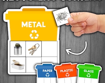 Recycling Sorting Activity | Recycle Sort | Earth Day Activity | Reduce Reuse |