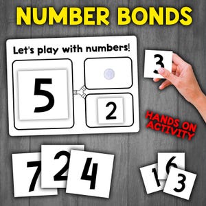 Number Bonds Activity | HANDS ON ACTIVITY | Number bonds to 10 Template | Addition Game for Toddlers