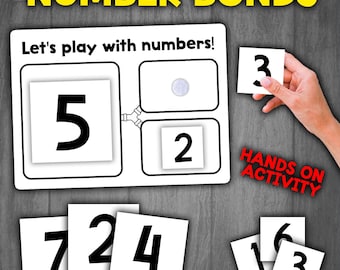 Number Bonds Activity | HANDS ON ACTIVITY | Number bonds to 10 Template | Addition Game for Toddlers
