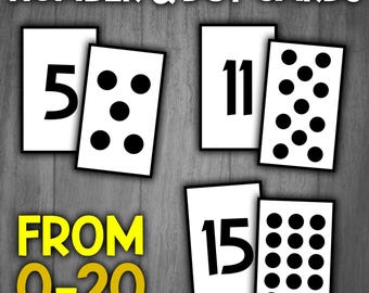 Number Dots Cards | Dot Flashcards | Dot cards Number Talks | Numbers 0 to 20 Flashcards | Learning Numbers