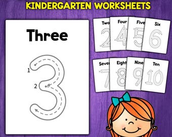 Preschool Numbers Tracing Worksheet | From 0 to 10 | kindergarten Numbers Worksheets