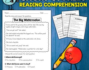 Short Story Reading Comprehension Passages | Short Stories with Comprehension Questions | 1St and 2nd Grade ELA Worksheets