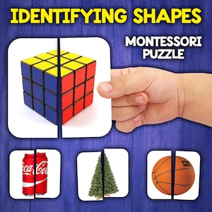 Identifying Shapes Activity | Shapes Recognition Game | 2 Pieces Montessori Game for Toddlers