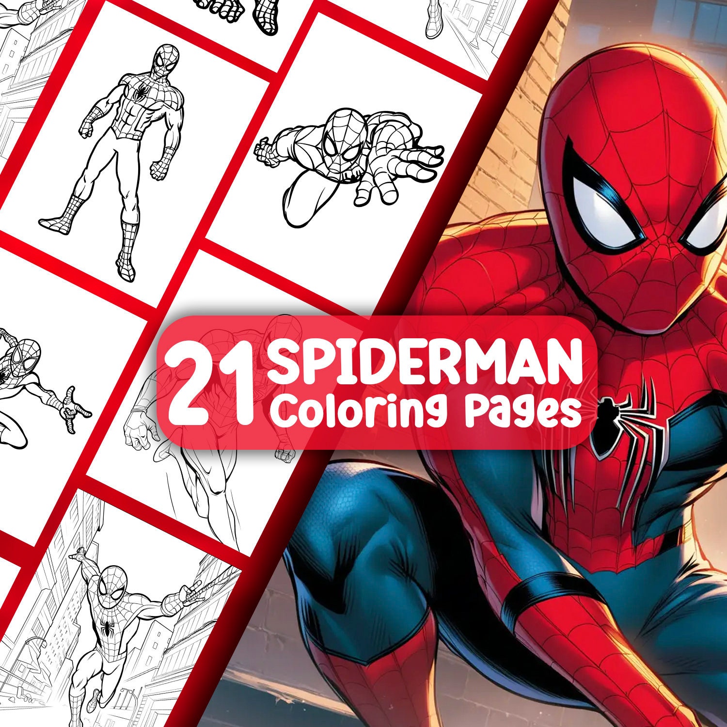 Spiderman Coloring Pages | Printable Spiderman | Super Heroes Coloring Pages