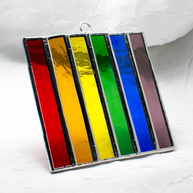 Rainbow Made To Order Stained Glass Suncatcher image 1