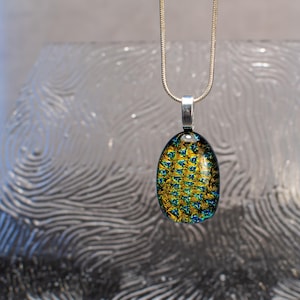 Dichroic Fused Glass Pendant - Dragonscale
