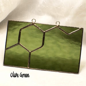 Dopamine Made To Order Stained Glass Suncatcher Olive Green