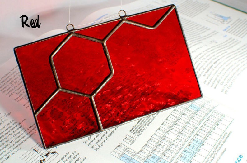 Dopamine Made To Order Stained Glass Suncatcher Red