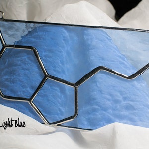 Serotonin Made To Order Stained Glass Suncatcher Light Blue