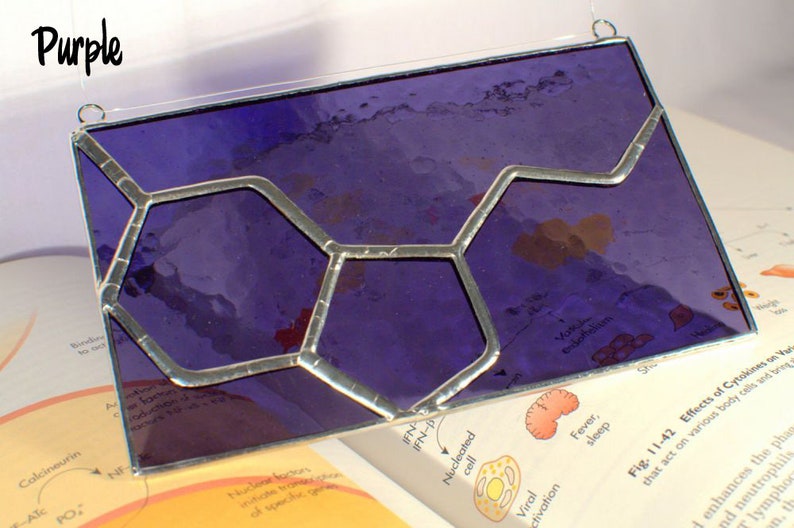Serotonin Made To Order Stained Glass Suncatcher Purple