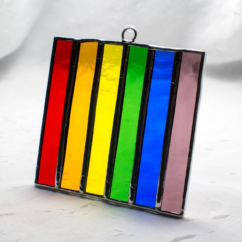 Rainbow Made To Order Stained Glass Suncatcher image 5