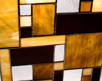 Mojave - Abstract Stained Glass Panel