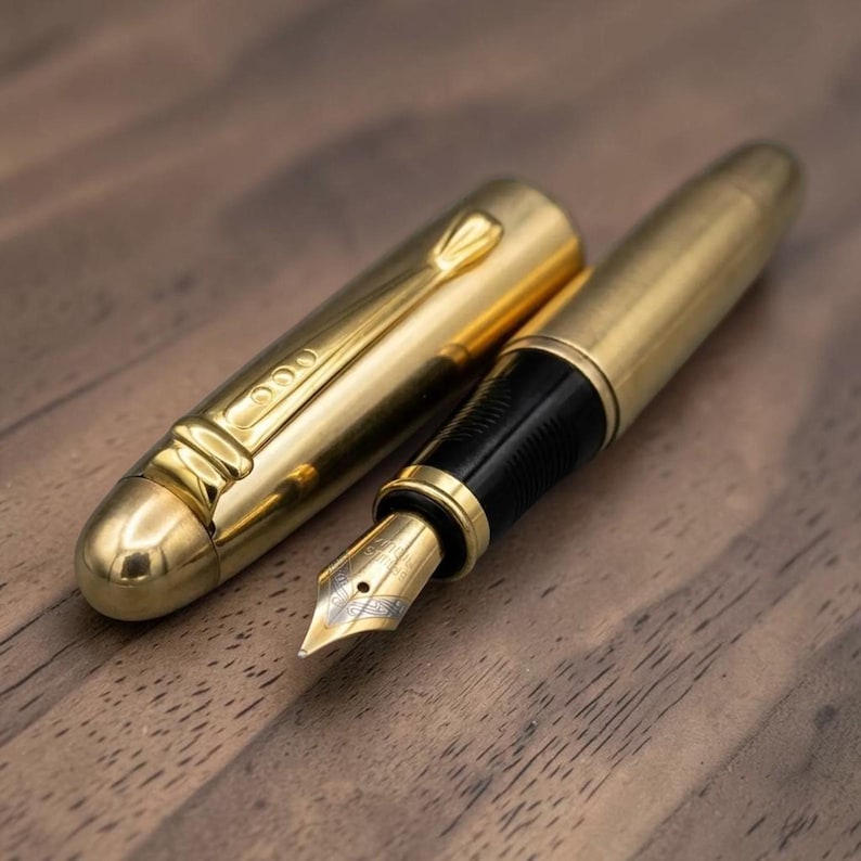 Handmade Brass Fountain Pen Personalized Engraved Calligraphy Gift Custom Pen Gift for writer Executive Pen Gift Graduation Gift
