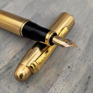 Handgemaakte messing vulpen gepersonaliseerde gegraveerde kalligrafie cadeau aangepaste pen afbeelding 5