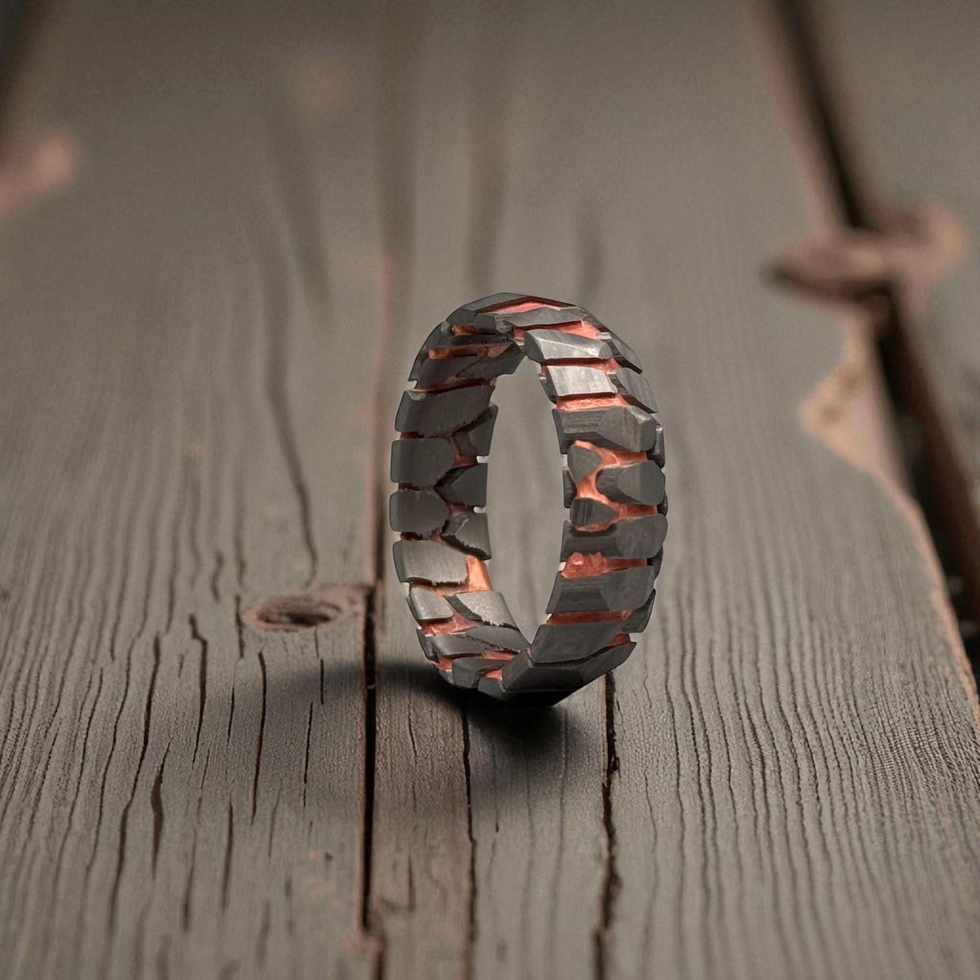 Etched Superconductor Ring: Unique Titanium Niobium Alloy Wedding Band ...