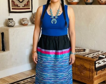 Colorful Print Ribbon Skirt