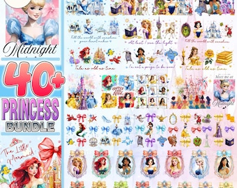 40+ Coquette Spiegel Prinzessin Png-Bundle, Familienausflug Prinzessin Aquarell Png-Bundle, Prinzessin Aquarell Clipart (digitaler Download)