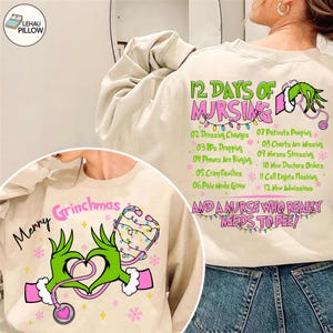 Christmas Nurse Png, Coquette Nurse Christmas PNG, Holiday Gift For Nurse, Green Mean Guy Nurse PNG, Nurse Christmas Movie PNG, Nursing Png