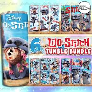 6 Blue Monster Character 20 OZ Tumbler Wrap Design Bundle, Digital Download, Skinny Straight Wrap, Cartoon 20 OZ Tumbler Wrap