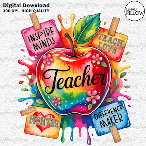 Teacher Png, Teaching Shirt PNG, Happy Teacher Appreciation Tshirt Design, Back To School PNG, Last Day Of School Png, Teacher Life Png