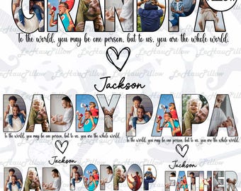 Custom Dad Photo Canva Template, Personalized Photo Png, Customized Fathers Day Gift for Dad, Custom Design Your Own with Text And Picture