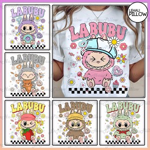 Trending Pink Cartoon Character Bundle Design, Perfect Gift for Kids, Easter Coquette Bow Doll For Kids Girls Png, Funny Cartoon Png