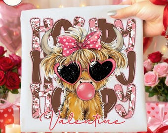 Vache Highland png, Coquette de la Saint-Valentin Png, Saint-Valentin, Saint-Valentin rétro Png, Saint-Valentin coeur Png, Amour Png