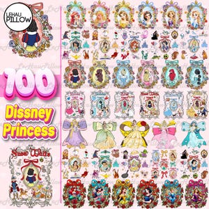 100+ Coquette Mirror Princess Characters PNG Bundle, Princess Coquette Bow Digital Files, Family Trip Png, Funny Cartoon Friends Png