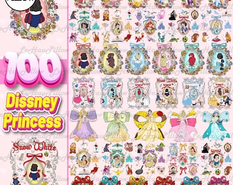 100+ Coquette Mirror Princess Characters PNG Bundle, Princess Coquette Bow Digital Files, Family Trip Png, Funny Cartoon Friends Png