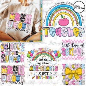 Best Teacher Ever Png Bundle, Teacher&#39;s Day Png, Preppy Teacher Png, Last Day Of School Png, Teacher Life Png, Teacher Appreciation Gift