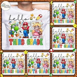 Back To School 1st/2nd/3rd Grade Png, Back To School Png, Trendy Teacher Design, Super Character Png, Retro First Day Of School Cartoon Png