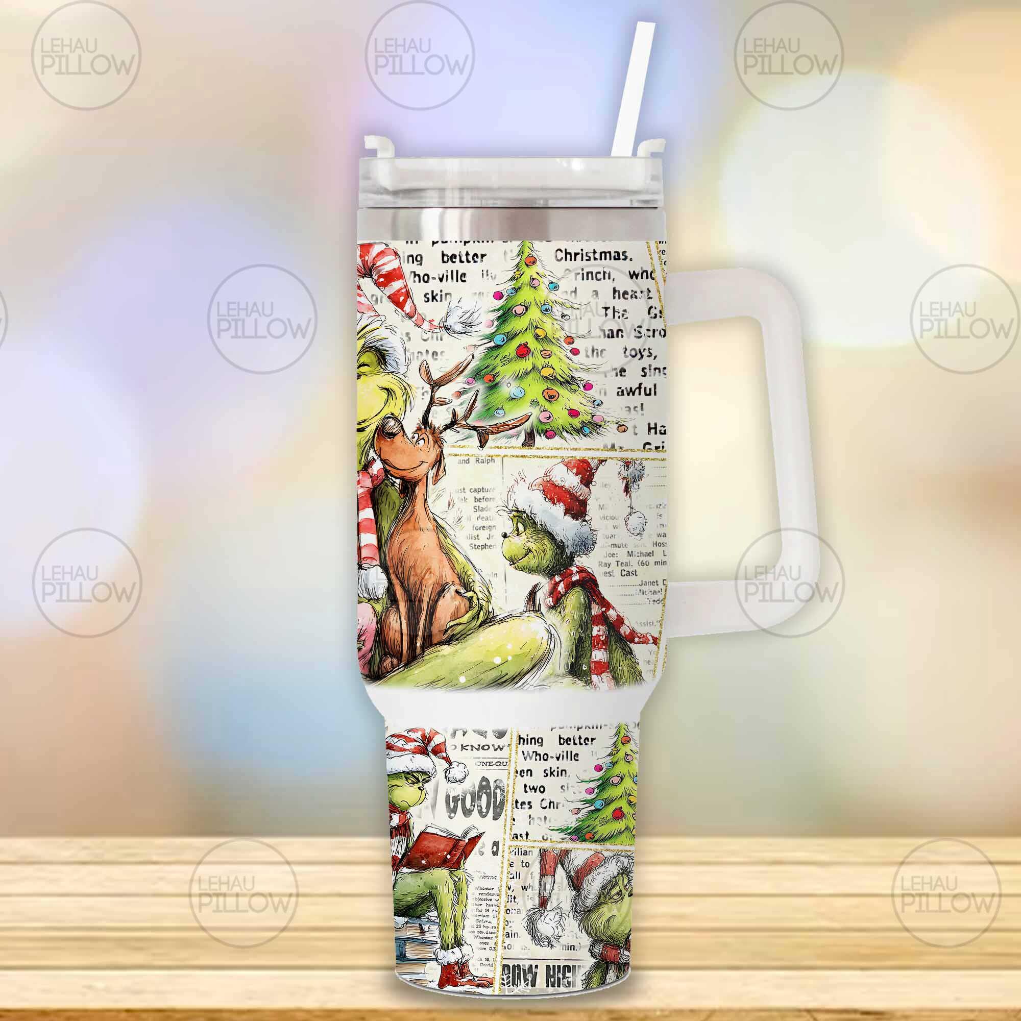 Discover Merry Christmas Friends 40oz Tumbler Wrap PNG, Holiday Movie Xmas Tumbler Sublimation, Retro Mean Guy Skinny Design
