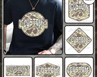 Vintage Custom Camo Dad Est Bundle Png File, Dad Camouflage Png, Dad Camo Png, Dad Png, Retro Daddy Png, Father's Day Gift, Dad Shirt Design