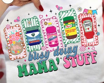 Topper Multipack Mama Png, Happy Mother's Day, Gift For Latina Mom, Funny Mama Png, La Mejor Mama Del Mundo Png, Retro Madre Png