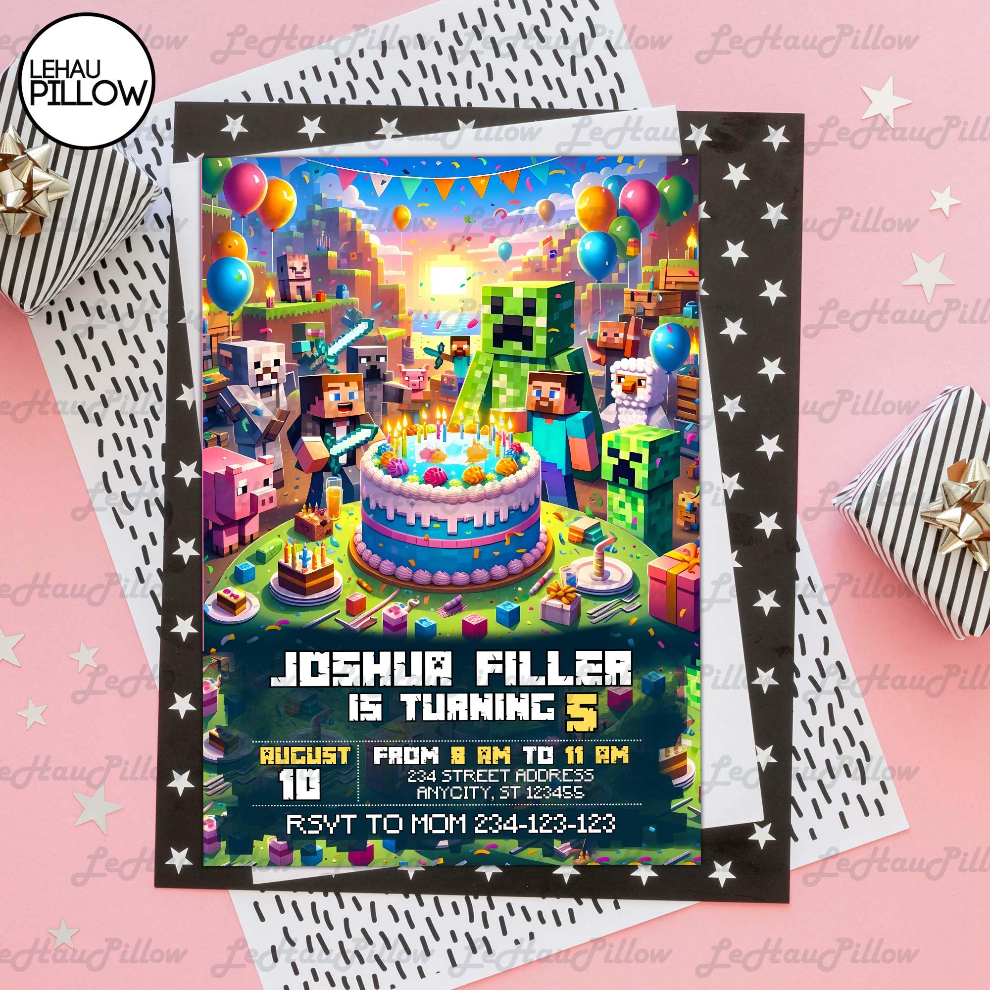 Minecraft Inspired Printable Invitations Page Four Minecraft Inspired Printable Invitations Page Four