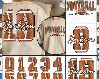 Personalized Football Mama PNG, Custom Gameday Football PNG, Football Mama Png, Customized Kids Name Football, Football Mom sublimation