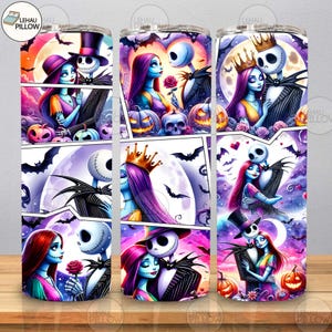 Monster Nightmare 20oz Skinny Tumbler Png Design, Halloween Friend Killer 20oz Tumbler Png, Halloween Cartoon Nightmare Png