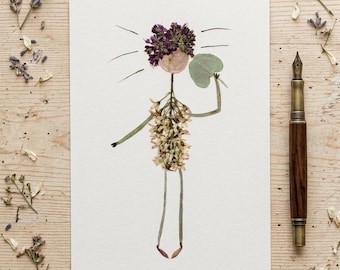 Hot Flash Botanical Card: Humorous Menopause Card - Print of original artwork